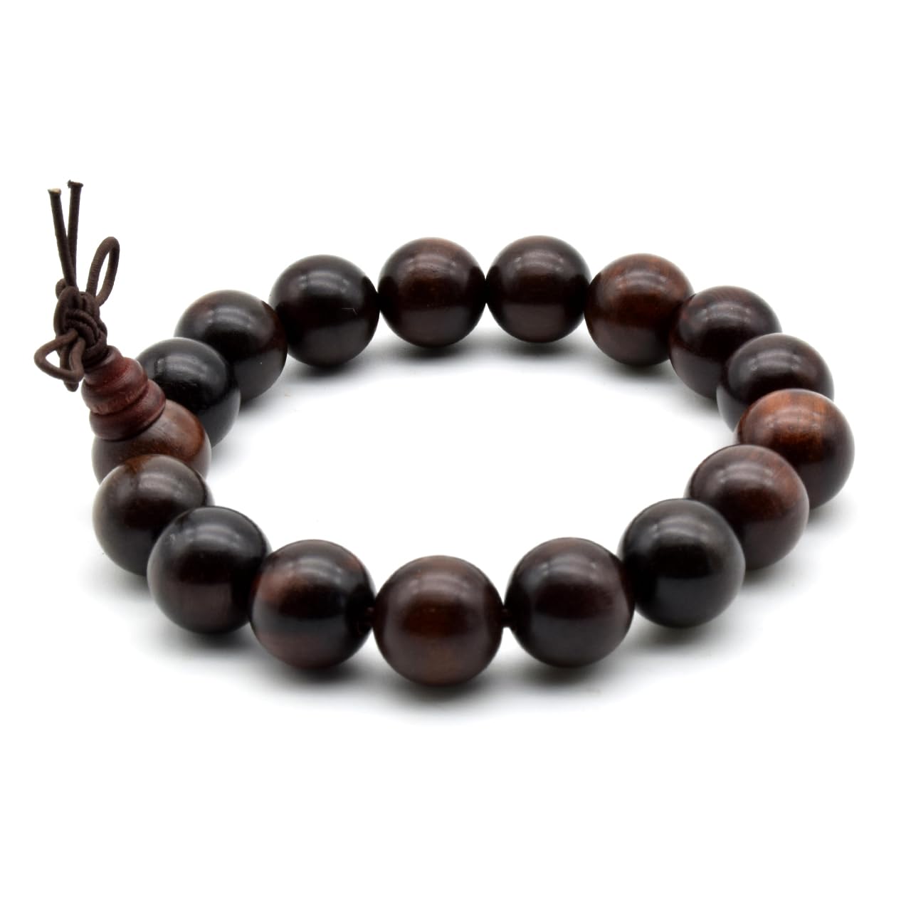 Zen Dear Unisex Natural Rosewood Prayer Beads Buddha Buddhist Prayer Meditation Mala Necklace Bracelet