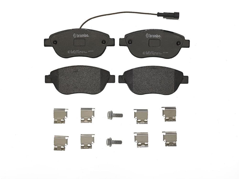 BREMBO Kit pastiglie freno, Freno a disco P23087 Compatibile con: ABARTH 500C / 595C / 695C, FIAT BRAVO II, DOBLO Bus, DOBLO Cargo, DOBLO Pritsche/Fahrgestell, GRANDE PUNTO, IDEA, LINEA, MULTIPLA
