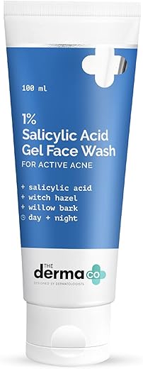 The Derma Co 1% Salicylic Acid Gel Face Wash With Salicylic Acid & Witch Hazel For Active Acne – 100 Ml(Dermaco)