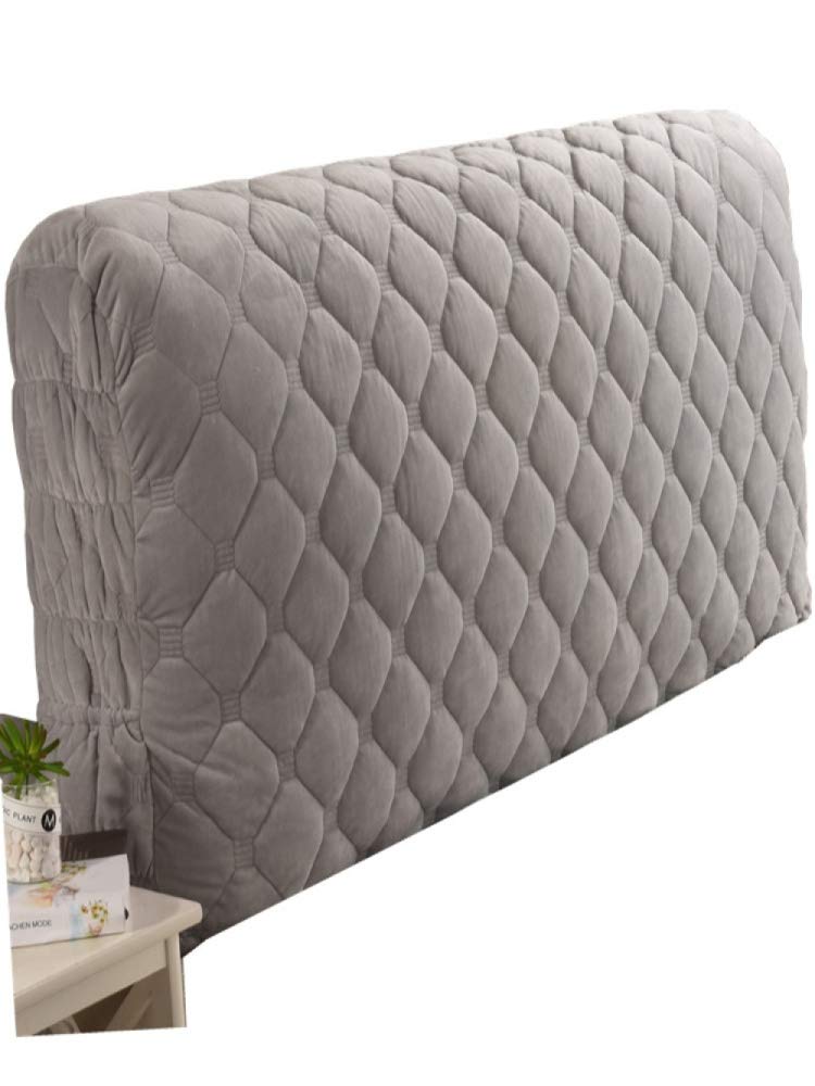 DOSYCOVUR Copri Testata Letto 1 Piazza E Mezza Elasticizzato Imbottito in Velluto Per Testiera Letto Matrimoniale Protezione Completa Antipolvere Lavabile Spessa E Morbida,D,140cm