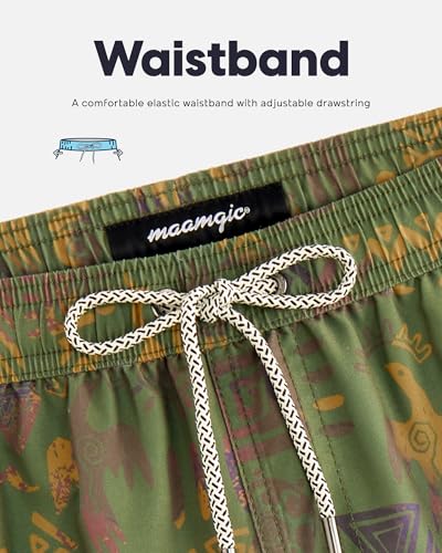 Image of maamgic Mens Swim Trunks Quick Dry Swim Shorts with Mesh Lining Funny Swimwear Bathing Suits 7inch
