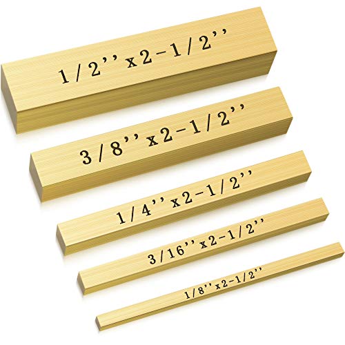 Brass Setup Blocks Height Gauge Set - Set of 5 Accurate Table Saw Accessories for Woodworkers - Bars Include Laser Engraved Size Markings