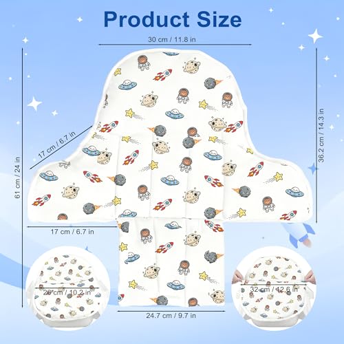 Image of for IKEA High Chair Cushion,with High Chair Pocket Pouch(Aviation)