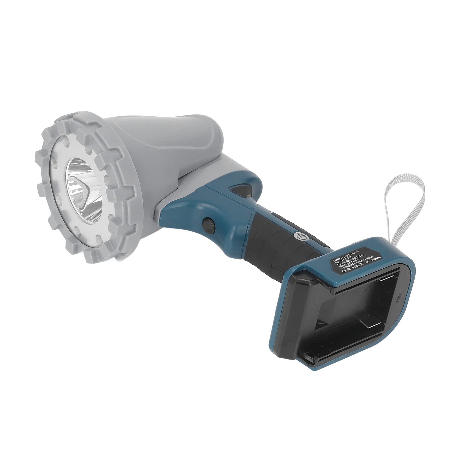 Kabellose LED-Arbeitsleuchte, 3 Beleuchtungsmodi, 600 Lm, 1200 Lm, 1400, 5000 K, IP65, Tragbare Arbeitsleuchte, Kompatibel mit 14,4–21 V Lithium-Batterie