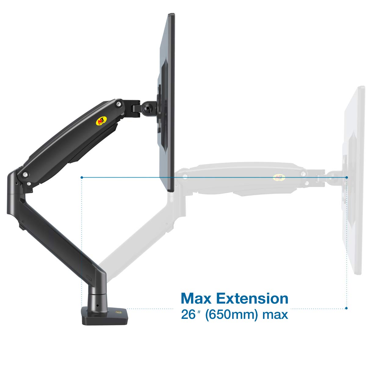 NB North Bayou Monitor Arm Desk Mount Ultra Wide Full Motion Swivel