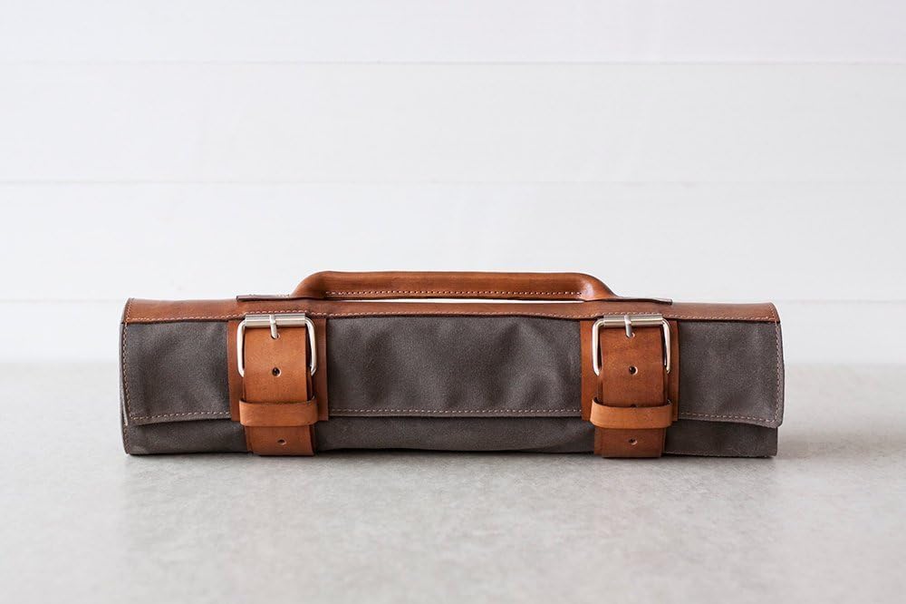 Waxed Canvas Chef's Roll: Oak and Java