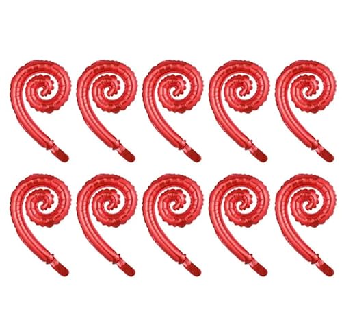 Spiral Shape Foil Air Balloons, 14" Self Sealing, 20Pcs, For Party Decorations, Birthday Party Supplies, Balloon Bouquet Add On (Red) #TOP1