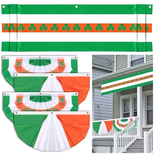 EBaokuup 5 Pcs St. Patrick's Day Flag Bunting Set...
