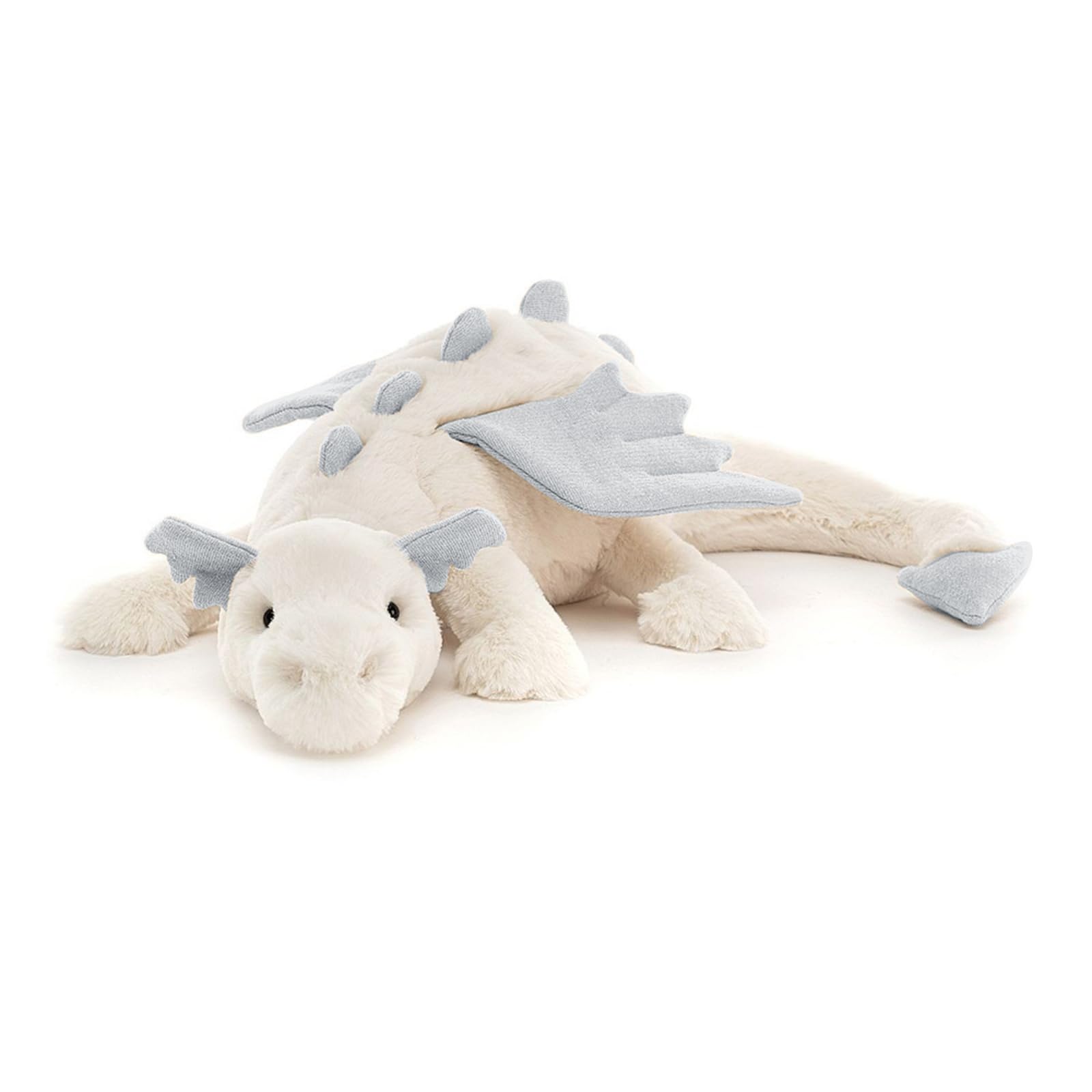 TRURENDISnow Dragon Stuffed Animal with Wings, 12in Cute Soft Dragon Pterosaur Plush Toys Dinosaur Plushies Pillow Doll Christmas Birthday Gifts for Kids Boys Girls (White, 24 inches)
