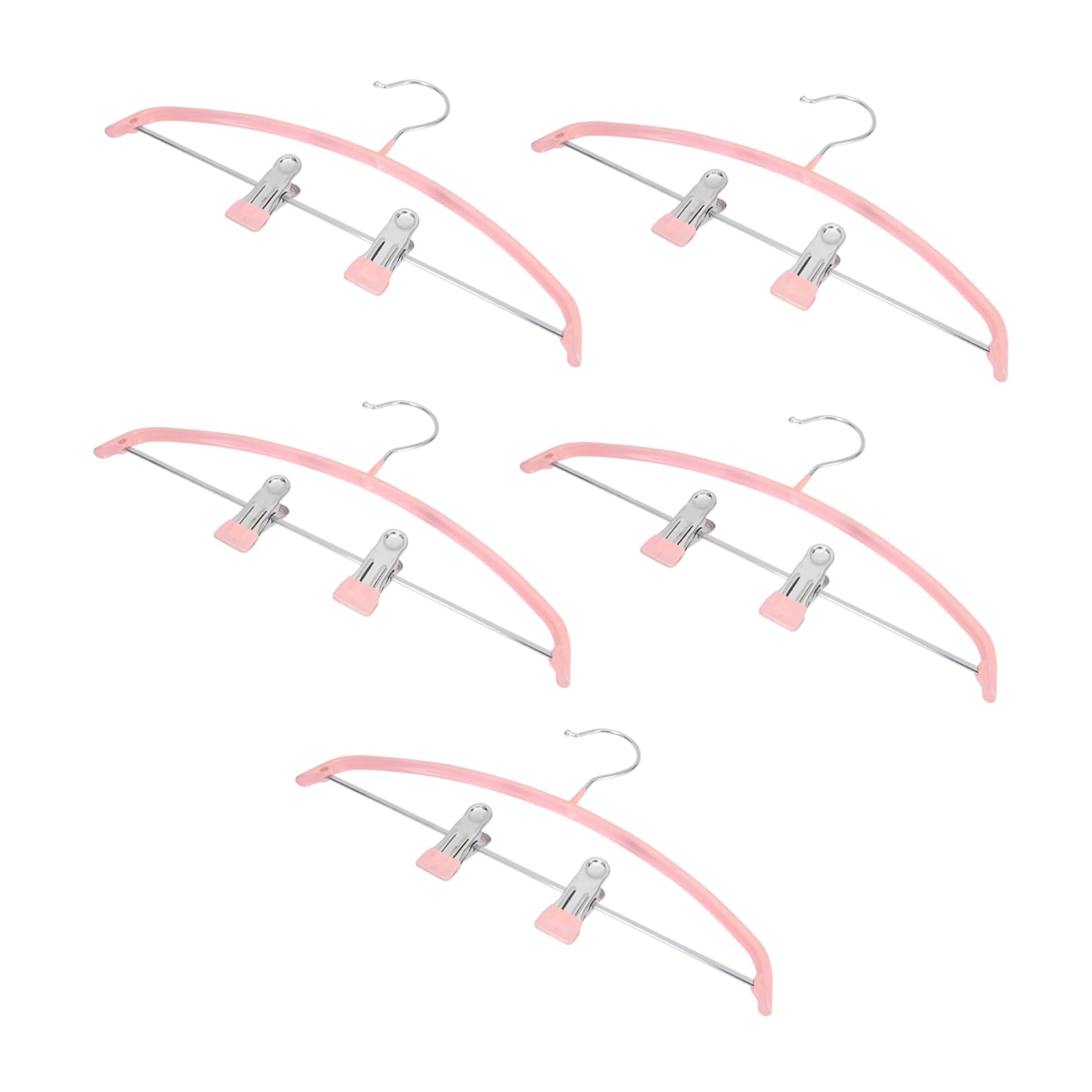 Levemolo 5pcs Children Hanger Clips Hangers Clothing Rack Hanger Garments Hanger Clothes Rack Heavy Duty Clothes Hangers Bra Hanger Pink High Manganese Steel