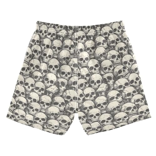 ALAZA Skeleton Sugar Skull Fantasy Boys Quick Dry Beach Board Shorts Kids Swim Trunks Bathing Suit Swimsuit2