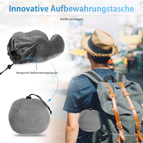 Reisekissen LUXSURE Nackenkissen mit Memory-Schaum für Reisen