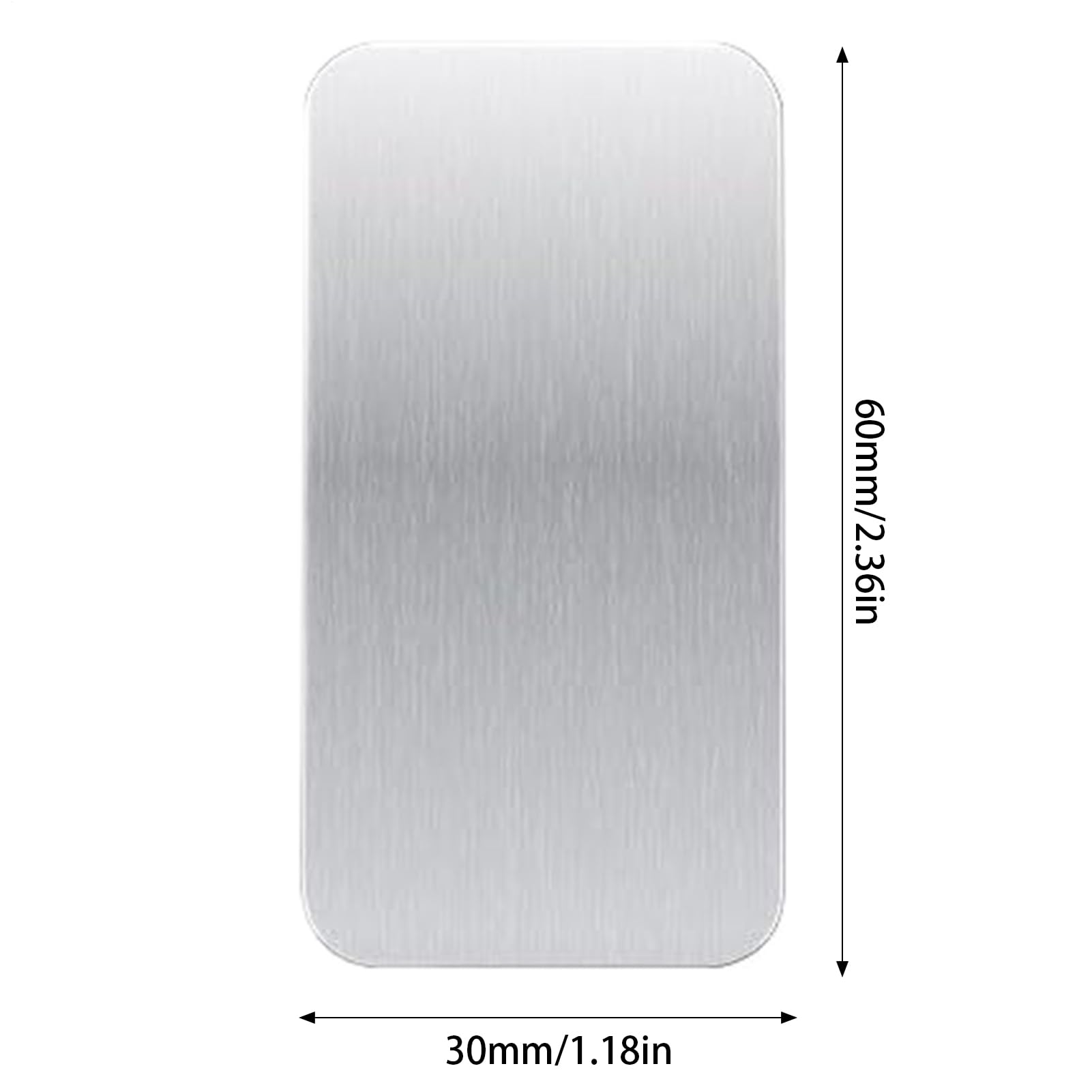 Placca adesiva, 6 x 3 cm, piastra magnetica, guarnizione in acciaio, di ricambio per legno e magneti