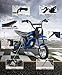 ELEMARA Electric Dirt Bike,350W Motorcycle for Kids with Tail Lights,Music & Bluetooth,15.5 mph & 150lb Max,Chain-Driven Motor, Twist-Grip Throttle & Hand-Operated Rear Brake,12