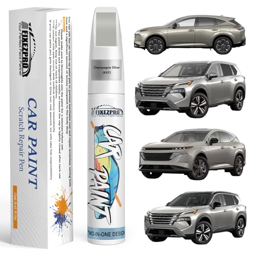 Image of KAY Champagne Silver Touch Up Paint for Nissan, Exact Color Match Car Paint Scratch Repair Remover Pen Kit Quick & Easy Fix Vehicle Chips and Automotive Nicks Scuff
