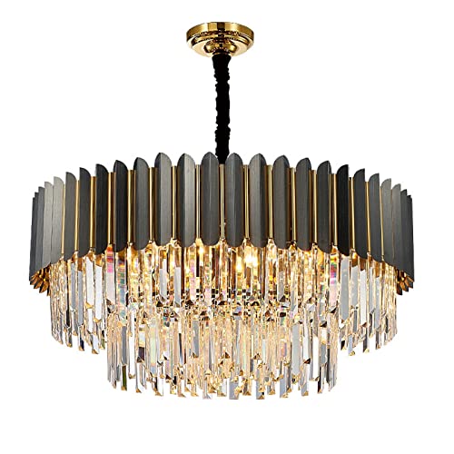 Lustre en cristal de luxe moderne pour illuminer un salon sombre