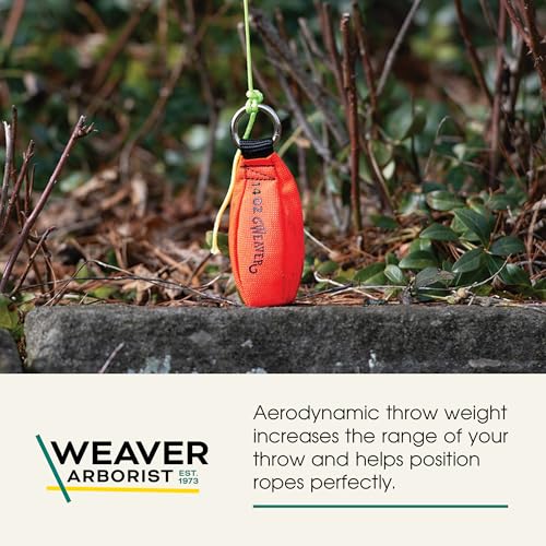 Image of Weaver Arborist Throw Weight for Tree Climbing and Rope Setup | Designed with a Latex Pouch, 7 /8 inch Nickel-Plated Ring, Supports Accurate Limb Placement and Line Attachment