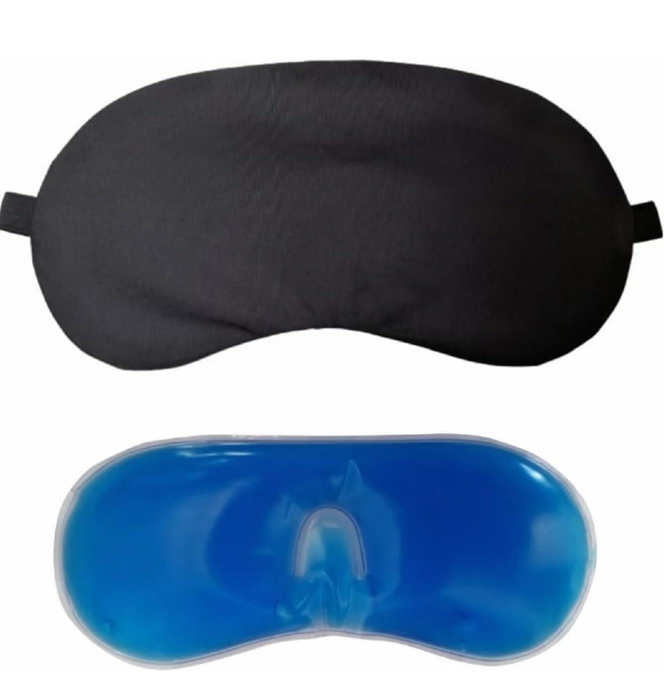 soneev mart Satin Eye Mask For Sleeping Men Women With Cooling Gel For Night Deep Sleep, Dark Circles, Puffy Eye's, Dry Eyes (Black)-image-10