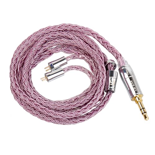 KBEAR ST18 リケーブル 5N 2pin3.5mm イヤフォン音質改善 16芯銀メッキ アップグレードケーブル 銀メッキ線 2PIN kzイヤフォン対応 交換用ケーブル 柔らかい ソフト イヤホン延長 有線イヤホン 3.5mmプラグ リッツ構造 電気メッキ銅金ケ一プル 耳掛けデザイン 16芯 合計224本 (2pin3.5mm・グレ一パ一プル)（Amazon）