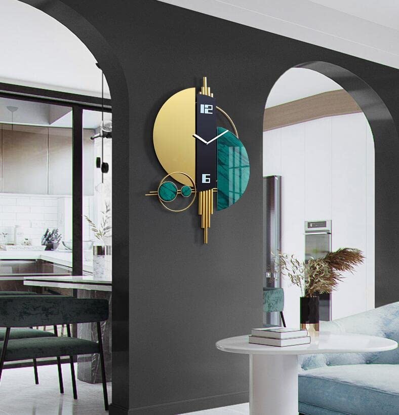 Reloj de pared analógico de metal silencioso 60x90 cm miniatura 3