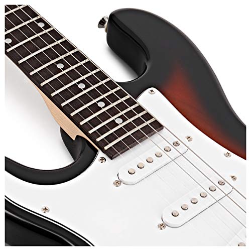 Guitare Électrique LA 3/4 Pour Gauchers + Pack Ampli 10 W Sunburst - Les Beatles, Paul McCartney, John Lennon, RIngo Starr, George Harrison Guitare Électrique LA 3/4 Pour Gauchers + Pack Ampli 10 W Sunburst – Image 6