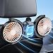 Dealswin Rechargeable Car Fan for Back Seat, Battery and USB Dual Power Car Fans for Baby Kids, Powerful 3 Speeds 360° Rotatable Dual Head Cooling Car Seat Fan
