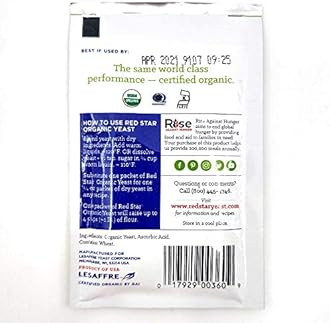 Lesaffre Red Star Organic Instant Yeast - 5 Packets