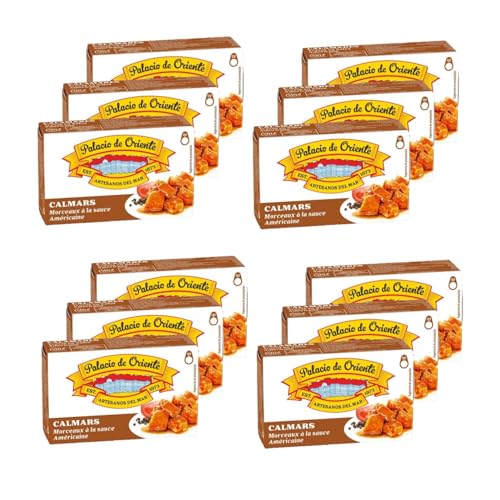 Lote de 12 calamar salsa americana – Caja de 115 g