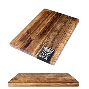 HEIRLOUM Reclaimed Wood Table Top – Rustic Recycled Solid Wooden Piece Perfect for Kitchens, Dining and Coffee Table Tops (Reclaimed Wood Table Top – Economy, 24″ x 30″)