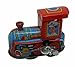 MAGIKON Wind UP Clock Work Locomotive Tin Toy Vintage New Child Gift Collectible