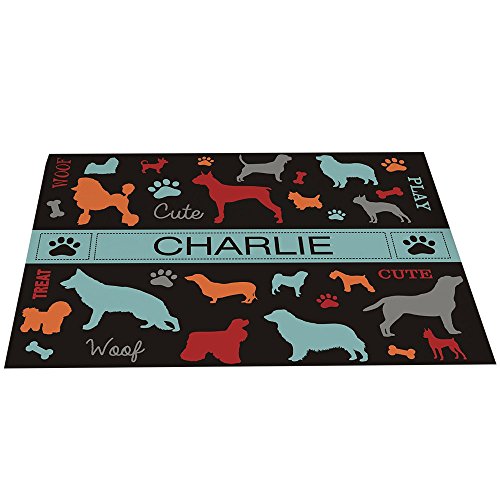 GiftsForYouNow All Breeds Personalized Pet Feeding Mat, Multicolor
