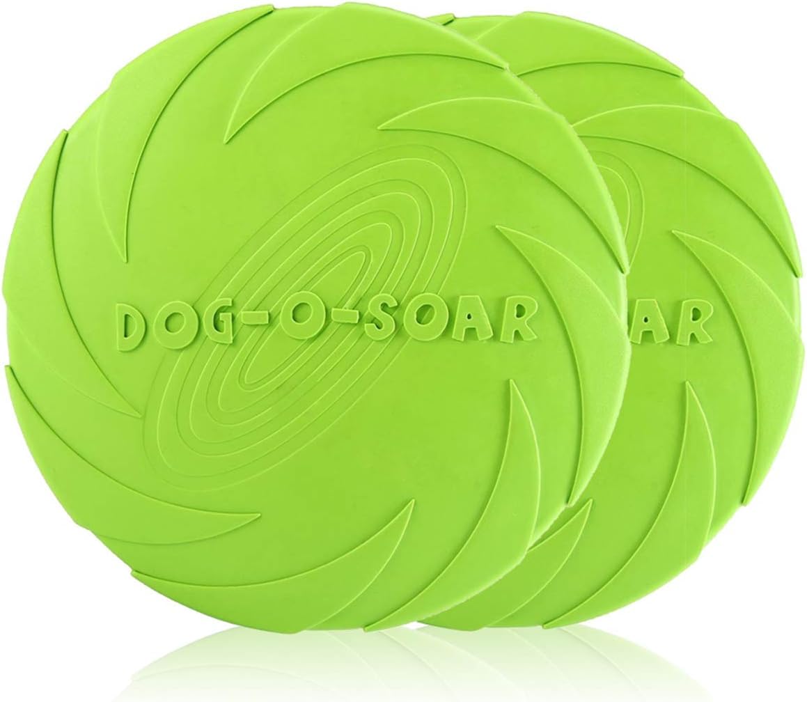 2 Frisbee In Gomma Per Cani - Giocattolo Durevole Da Esterno ø20cm - Foto 5