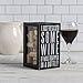 Primitives by Kathy Classic Black and White Wine Cork Holder, 4.25 x 7.25 x 4.25-Inches, Bottle of Really Good Wine