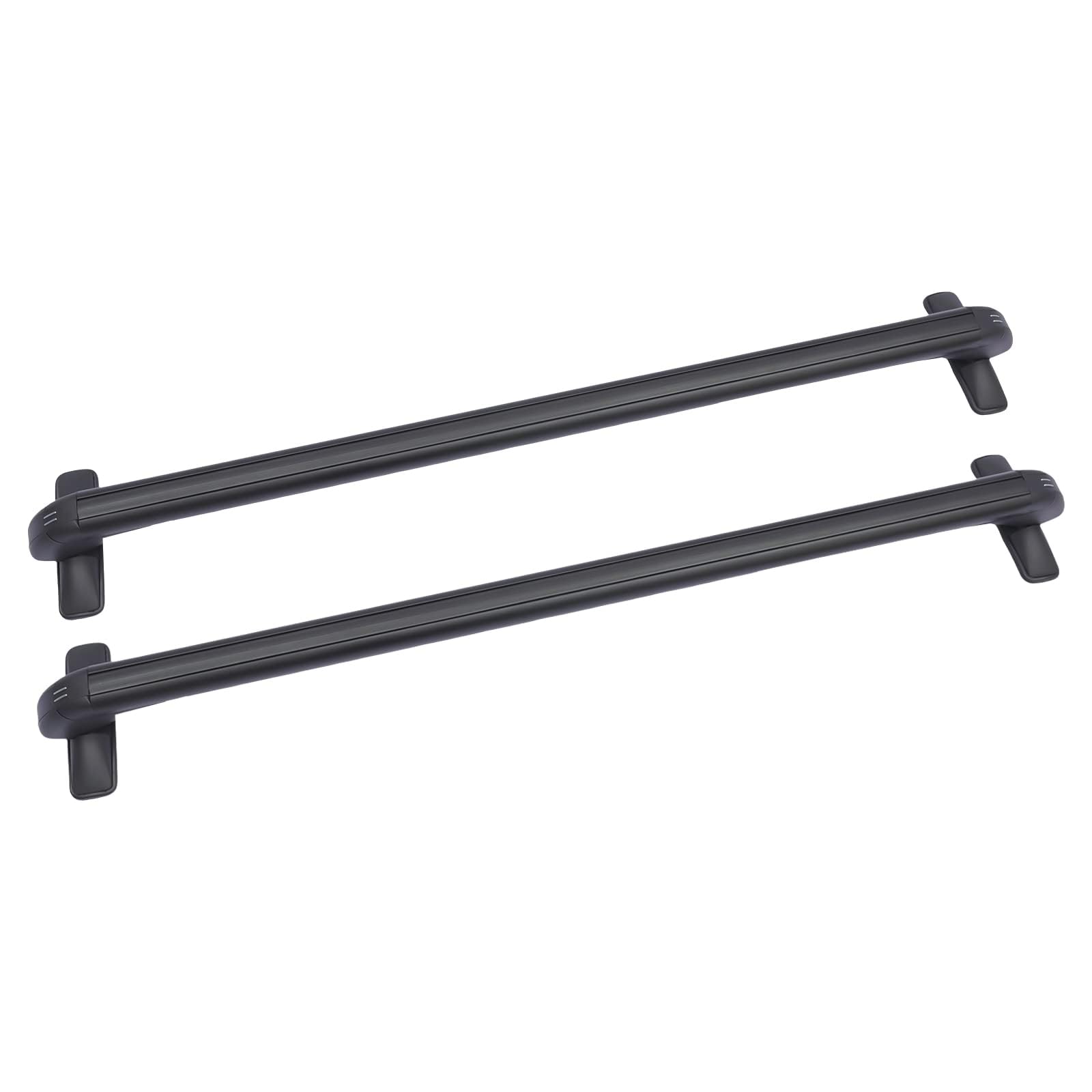 Barre portatutto in alluminio universale per 4/5 porte, portatutto con serratura fino a 75 kg, nero, senza foratura, adatto per grondaie 110-114 cm e telaio della finestra 124-134 cm