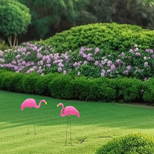 2 Pink Flamingos Yard Decorations - Large 23 inch Ornament Statues - Outdoor Garden Lawn Flamingo Decor by 4E's Novelty by 4E's Novelty - Image 5