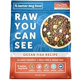 A Better Treat | Allergy Friendly Ocean Blend Dry Dog Food | Raw You Can See | No Chicken, No Grain, No Meal Ingredients | Fish Only Animal Protein |Stomach Soothing Kibble + Freeze Dried Raw Dog Food