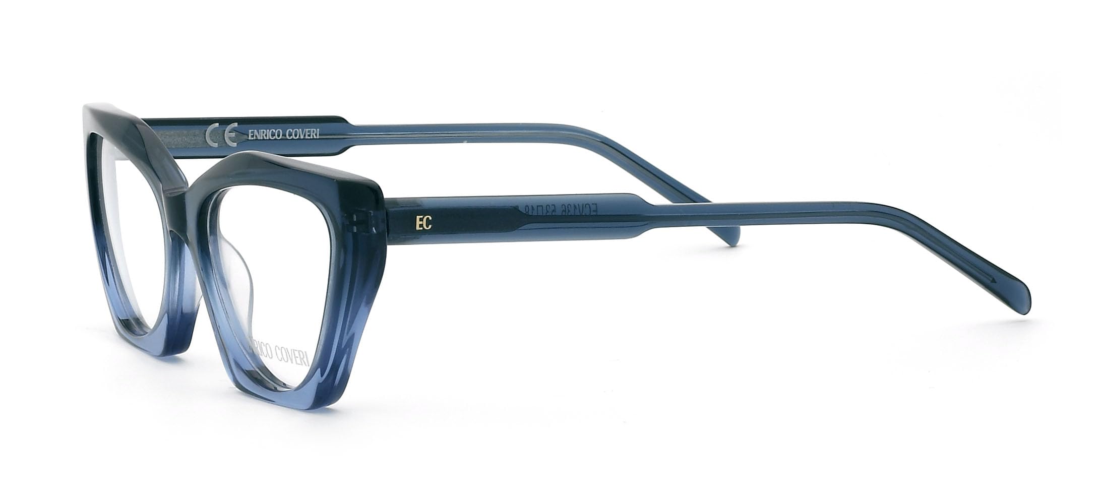 Enrico Coveri Okulary korekcyjne ECV136 damskie oprawki, niebieski