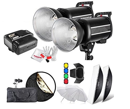 Gowe 600 WS GN76 1/8000s HSS Studio Flash Strobe Lighting Kit i nadajnik X1T + Softbox Barn Door + siatka o strukturze plastra miodu + filtry z X1 N do Nikon