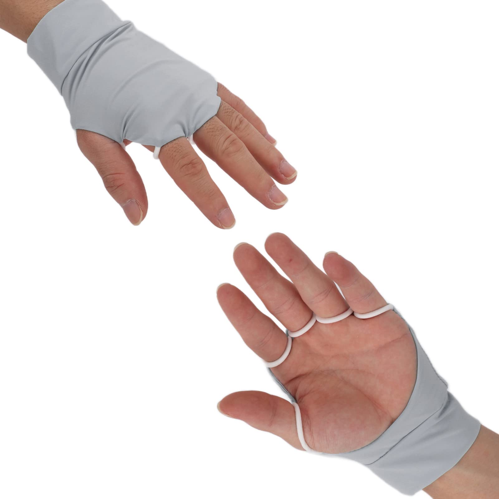 Milltrip UV Half Finger Gloves, Half Finger Gloves Breatheable Ice Silk Sunsceen Outdoor Gloves for Men and Women(M-Right Hand)
