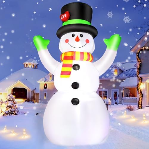 7FT Christmas Inflatables Snowman Outdoor Yard Decorations, Giant Blow Up Snow Man Wear Magic Hat with Built-in Bright LED Lights for Garden Patio Lawn Indoor Party Xmas Decor 7FT Christmas Inflatables Snowman Outdoor Yard Decorations, Giant Blow Up Snow Man Wear Magic Hat with Built-in Bright LED Lights for Garden Patio Lawn Indoor Party Xmas Decor