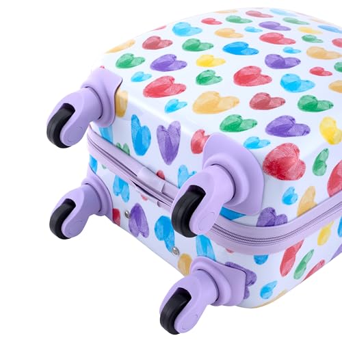 Travelers Club 5 Piece Kids' Luggage Set, Thumbprint Heart - Image 5