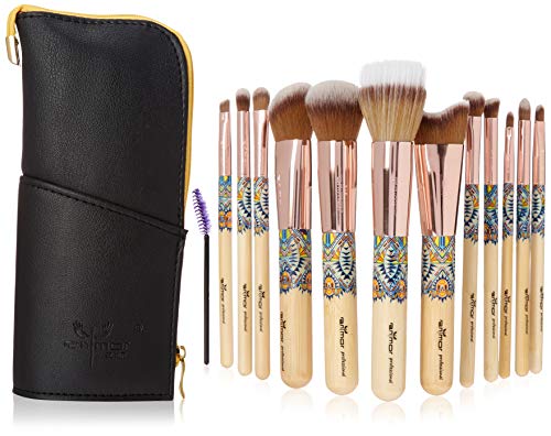 Anmor Makeup Brushes Set, 12Pcs Premium Synthetic Foundation Face Powder Blush Eyeshadow Makeup Brushes Kit, with Unique Design and Brush Bag
