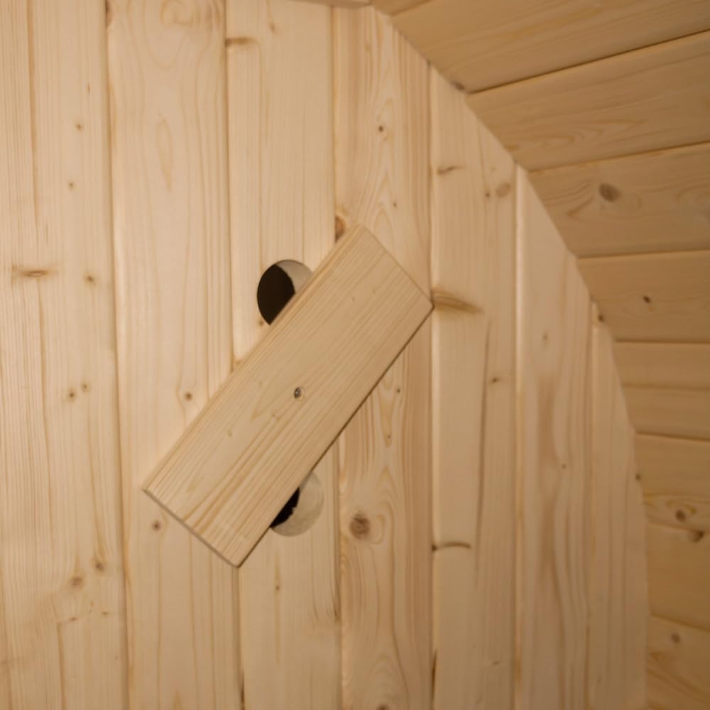 Home Deluxe - Sauna de Exterior Cube M - Dimensiones: Aprox. 194 cm x 195 cm x 120 cm, Madera: Madera de Abeto - Incl. Calefactor de Sauna y Accesorios de Sauna I Sauna de jardín, Sauna de Exterior,