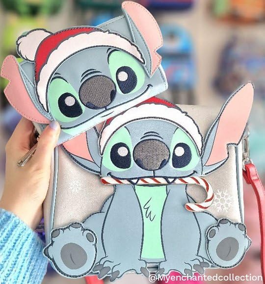 Loungefly Disney Stitch Holiday Glitter Crossbody Bag - Image 2