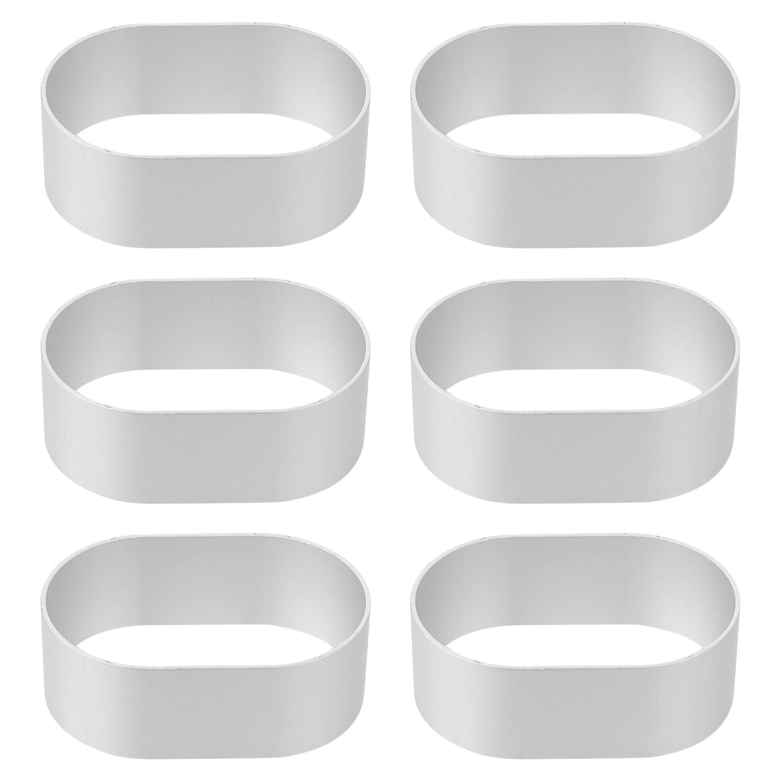 Hemoton 6-pc Mini for Baking Cake Oval Mousse Ring Non-stick Aluminum Alloy Easy to Clean