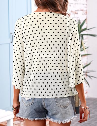 Image of Totatuit Women's Short Cardigan Bolero Sheer Shrug Tie Open Front Bell Sleeve Summer Cropped Bolero Cardigan