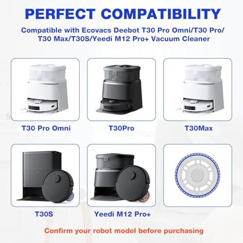 Image of HASTHIP 2Pcs Mop Pads Replacement Parts for Ecovacs T30Pro / T30max /T50 / N30 Vacuum Cleaner, Replacement Spare Accessories Cleaning Tools