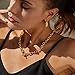 FRUMOS Layered necklaces for women cuban chain necklace for women 18K gold-plated necklace thickness chain Dainty fashion jewelry for Women Girls(Twisted thick chain)