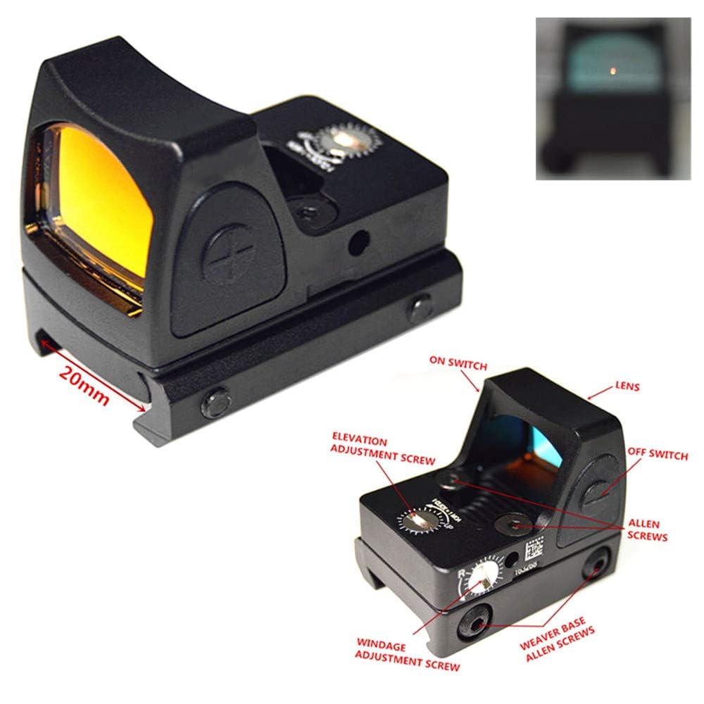 HWZ Airsoft RMR Style Mini Red Dot Sight w/Side on/Off Switch (black)
