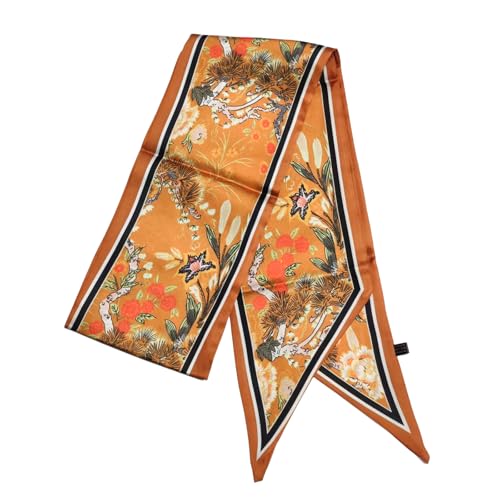 Image of Head Hair Scarf for Women,Silky Long Headscarf Purse Bag Scarfs for Handbag Fashion Satin Neck Scarves Accessories